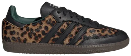 ADIDAS SAMBA OG LEOPARD PRINT BLACK/GREEN